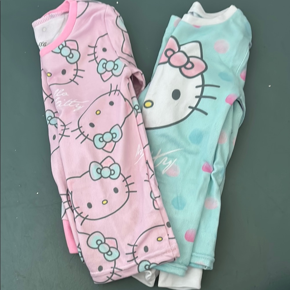 Hello Kitty Pajama Set in Pink and Blue